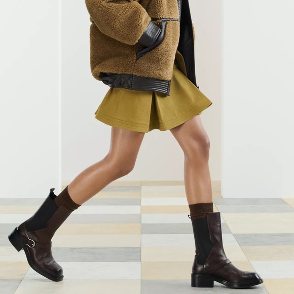 ZARA CTTN PLTD SKRT Cotton Pleated Skirt - Picture 5 of 6